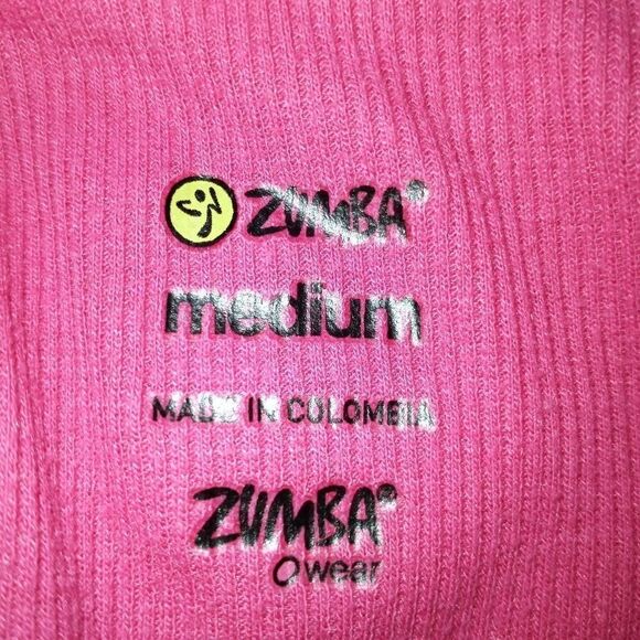 VINTAGE ZUMBA WEAR PINK RIBBED TANK TOP SZ.M NWOT - Picture 5 of 6